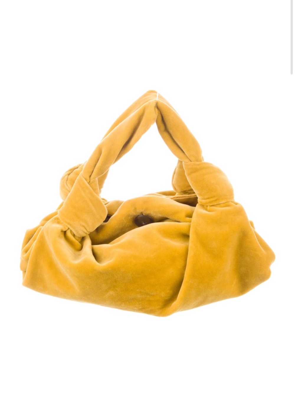 The Row Yellow Velvet Ascot Bag